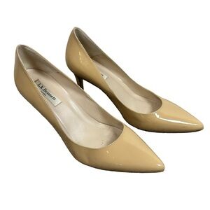 LK Bennett Nude Floret Patent Leather Pointed Toe Courts Size 39